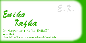 eniko kafka business card